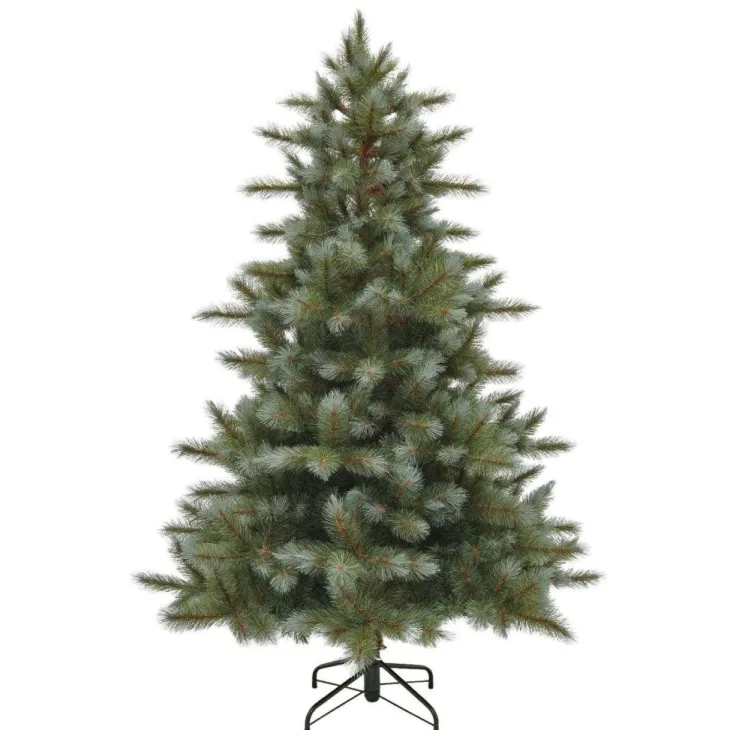 Sapin de Noël artificiel bleu givré Wyoming