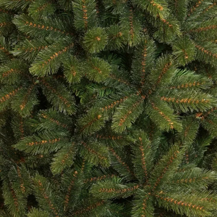 Sapin de Noël artificiel coloris vert avec toile de jute Forest Frosted
