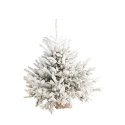 Sapin de Noël naturel blanc effet enneigé Glacé Robin®
