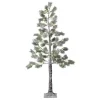 Sapin lumineux enneigé à 72 LED blanc chaud pour extérieur - Ø 60 x H 150 cm