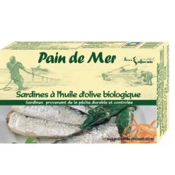 Sardines à l’huile d’olive biologique Pain de mer - 120 g