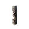 Sculpture en bois de cocotier cendré de Tête de Tiki mauri - 50 cm