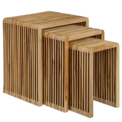 Sellette en bois recyclé Yonker petit modèle - 40 x 34 x 25 cm