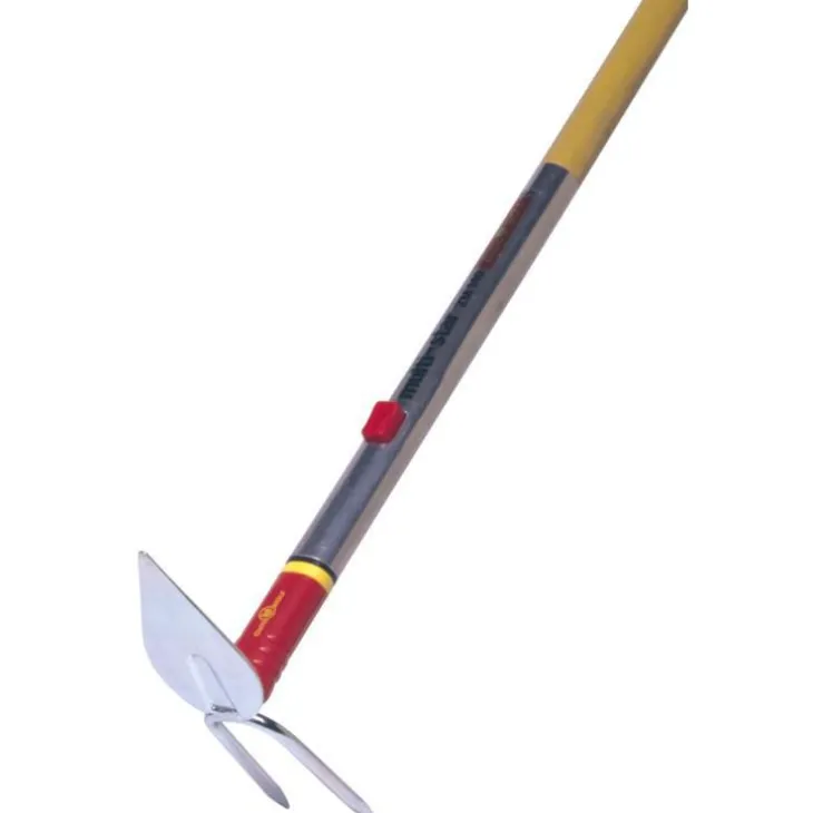 Serfouette 2 dents coloris métal 7,5 cm