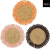 Set de table en zostère naturelle avec bord couleur Fernandez - 38 cm