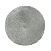 Set de table rond en polypropylène argent - Ø 38 cm