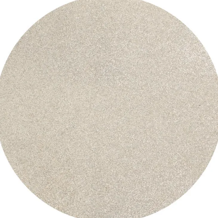 Set de table rond platine à paillettes Premium x 6 - Ø 34 cm