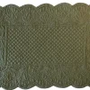 Set de table vert kaki en coton Amandine - 35 x 50 cm