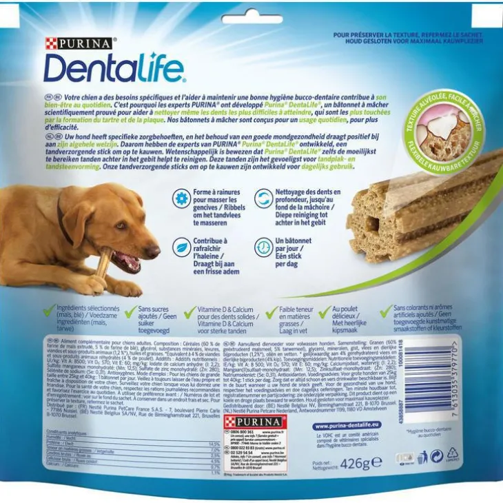 Snack à mâcher Dentalife Large pour grand chien 426 g