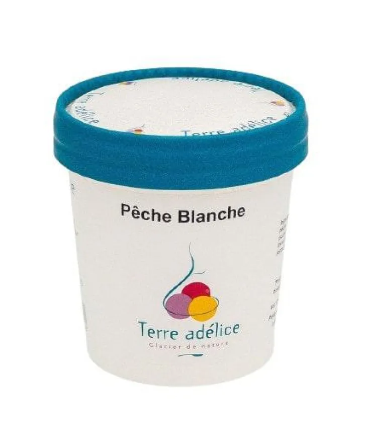 Sorbet pêche blanche Terre Adélice - Pot de 120 ml
