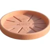 Soucoupe à double bord en polyéthylène Terre de sienne Euro3plast - Ø 30 cm