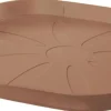 Soucoupe carrée en plastique recyclé Deroma Origin Cotto - 24 x 24 x 2,25 cm
