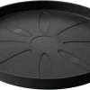Soucoupe en plastique recyclé coloris anthracite Deroma Origin Anthracite - Ø 25 x H 2,3 cm