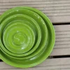 Soucoupe en terre cuite émaillée vert Forêt Les Poteries d’Albi - Ø 41 cm