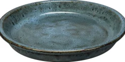Soucoupe en terre cuite émaillée bleu vert Deroma Lagos - Ø 17 cm