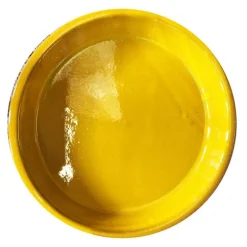 Soucoupe en terre émaillée couleur Ibiza Sunshine - Ø 14 cm