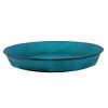 Soucoupe pot Reb en acier bleu mat Ø 26,5 x H 3,5 cm