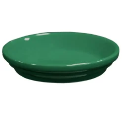 Soucoupe pour pot horticole émaillée vert Forest - Ø 12 x H 2,5 cm