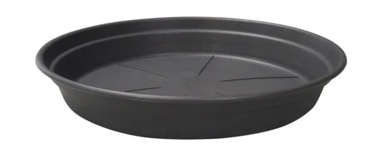 Soucoupe ronde en plastique recyclé gris ardoise Cocoripot - Ø 20 cm