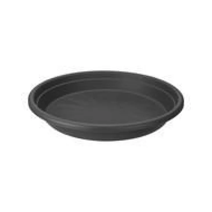 Soucoupe ronde en plastique recyclé anthracite Elho - Ø 35 cm