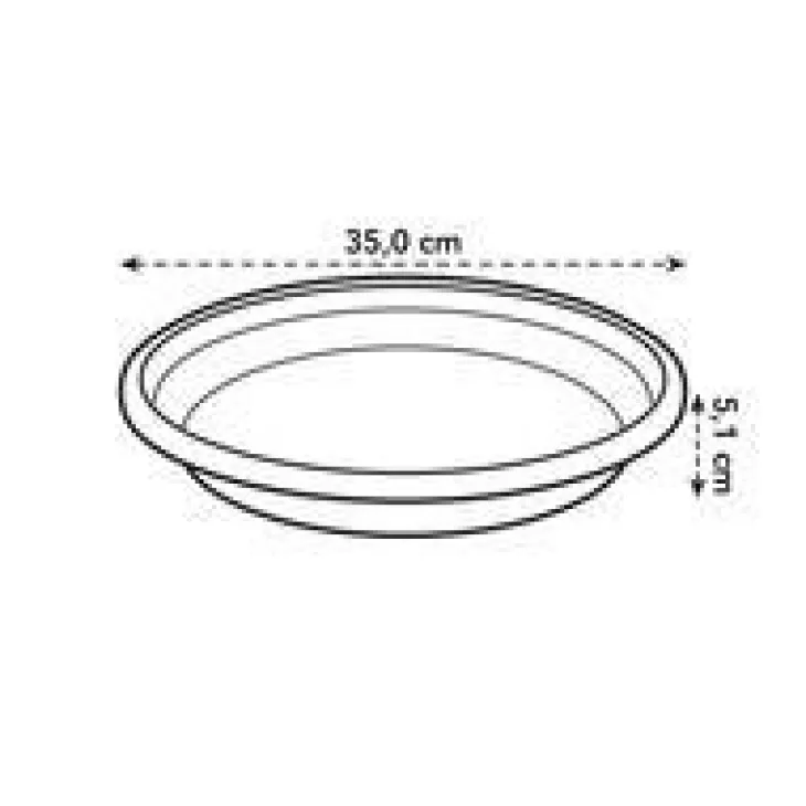 Soucoupe ronde en plastique recyclé anthracite Elho - Ø 35 cm