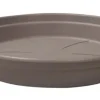 Soucoupe ronde en plastique recyclé taupe Cocoripot - Ø 27 cm