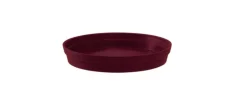 Soucoupe ronde en plastique rouge Bourgogne Eda Toscane - Ø 18,5 cm