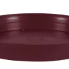 Soucoupe ronde en plastique rouge Bourgogne Eda Toscane - Ø 40 cm