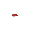 Soucoupe Toscane carrée coloris rouge rubis 40 x 40 x 5,9 cm