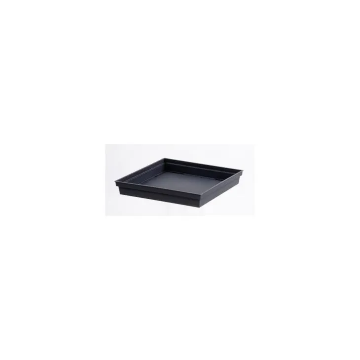 Soucoupe Toscane carrée Gris Anthracite L32,6x l32,6x H4,9 cm