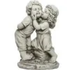 Statue enfants en magnésium blanc cassé Kaemingk - 25 x 40,5 x 60 cm