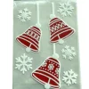 Sticker grand père Noël floqué rouge et blanc - 28,5 x 40 cm