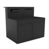 Support cuisine fermé en acier noir forme comptoir de bar Forge Adour - 120 x 97,2 x 112,5 cm