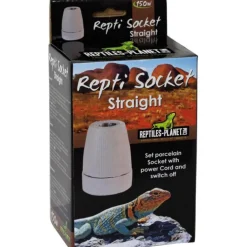 Support de lampe pour terrarium en porcelaine coloris noir Reptile Planet Repti Socket