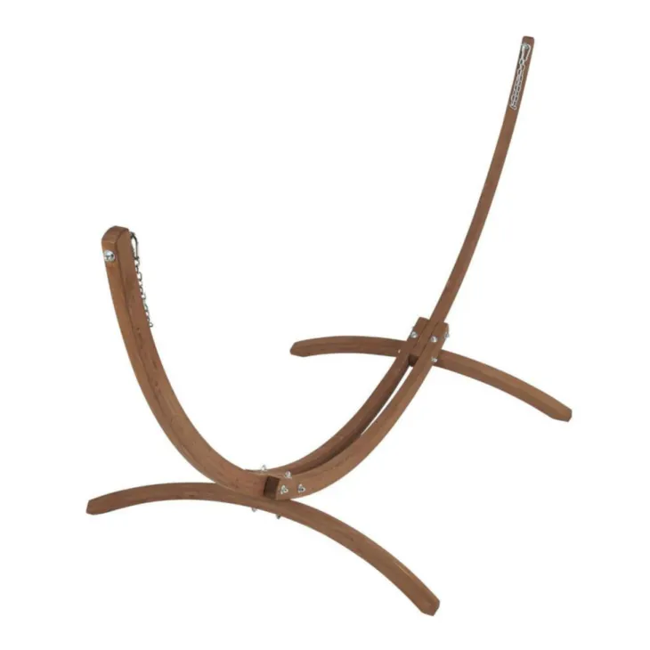 Support fixe pour hamac coloris beige en bois Jobek - 350 x 136,5 x 125 cm