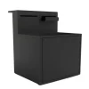 Support pour plancha fermé en acier noir forme comptoir de bar Forge Adour - 90 x 97,2 x 112,5 cm