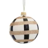 Suspension boule coloris blanc en verre - Ø 8 cm