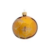 Suspension boule décorative nature coloris orange en verre - Ø 7 cm