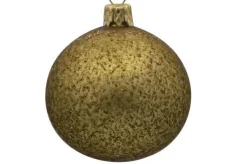 Suspension boule décorative coloris beige en verre - Ø 7 cm