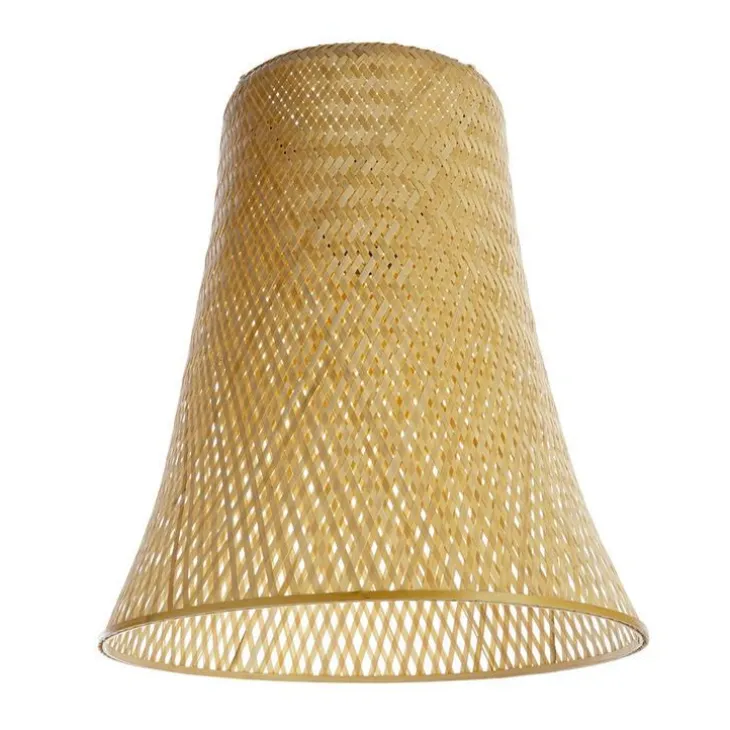 Suspension conique coloris bois en bambou Adèle - 40 x 40 x 45 cm