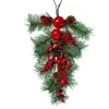 Suspension de baies d'églantines coloris rouge - 51 cm