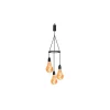 Suspension Flow 3 ampoules en verre LED à piles Ø 10 x H 19 cm