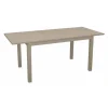 Table balcon coloris beige en aluminium Caméline II - 110 x 170 x 70 cm