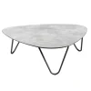 Table basse Cocoon ciment coloris noir en HPL Lafuma - 96 x 102 x 33 cm