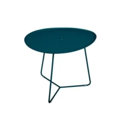 Table basse cocotte FERMOB bleu acapulco L44,5xl55xh43,5