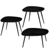 Table basse en bois recyclé noir Jailey T2 - 54 x 44 x 44 cm