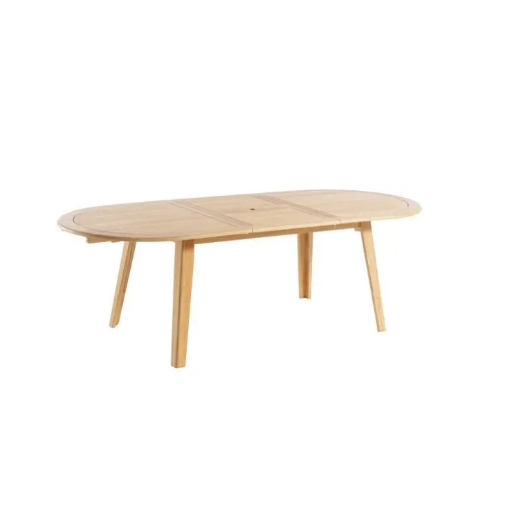 Table coloris beige en teck - 180 x 240 x 100 cm