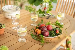 Table coloris beige en teck - 180 x 240 x 100 cm