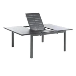 Table coloris noir en aluminium Caméline II Proloisirs - 140 x 140 x 200 cm