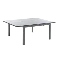 Table coloris noir en aluminium Caméline II Proloisirs - 140 x 140 x 200 cm